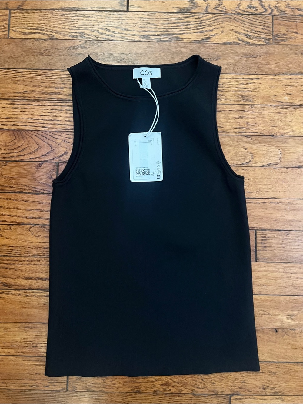 COS Black Ribbed Sleeveless Tank